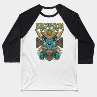 Subconscious Psychedelic Artwork Baseball T-Shirt